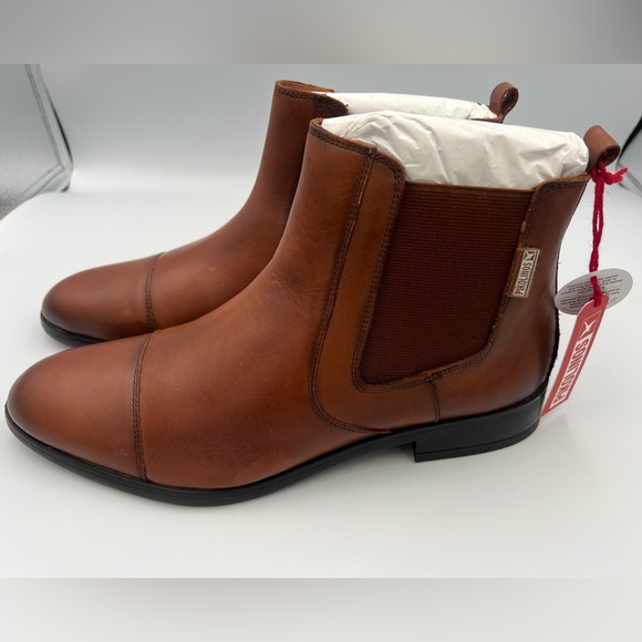 PIKOLINOS Shoes - Pikolinos Women's High Ankle Block Heel Slip On Boots Brown US 10-10.5 EU 41 NEW